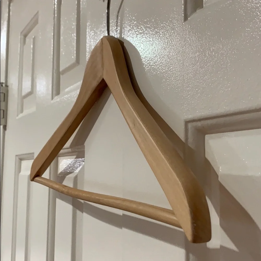 Box of Wooden IKEA Hangers